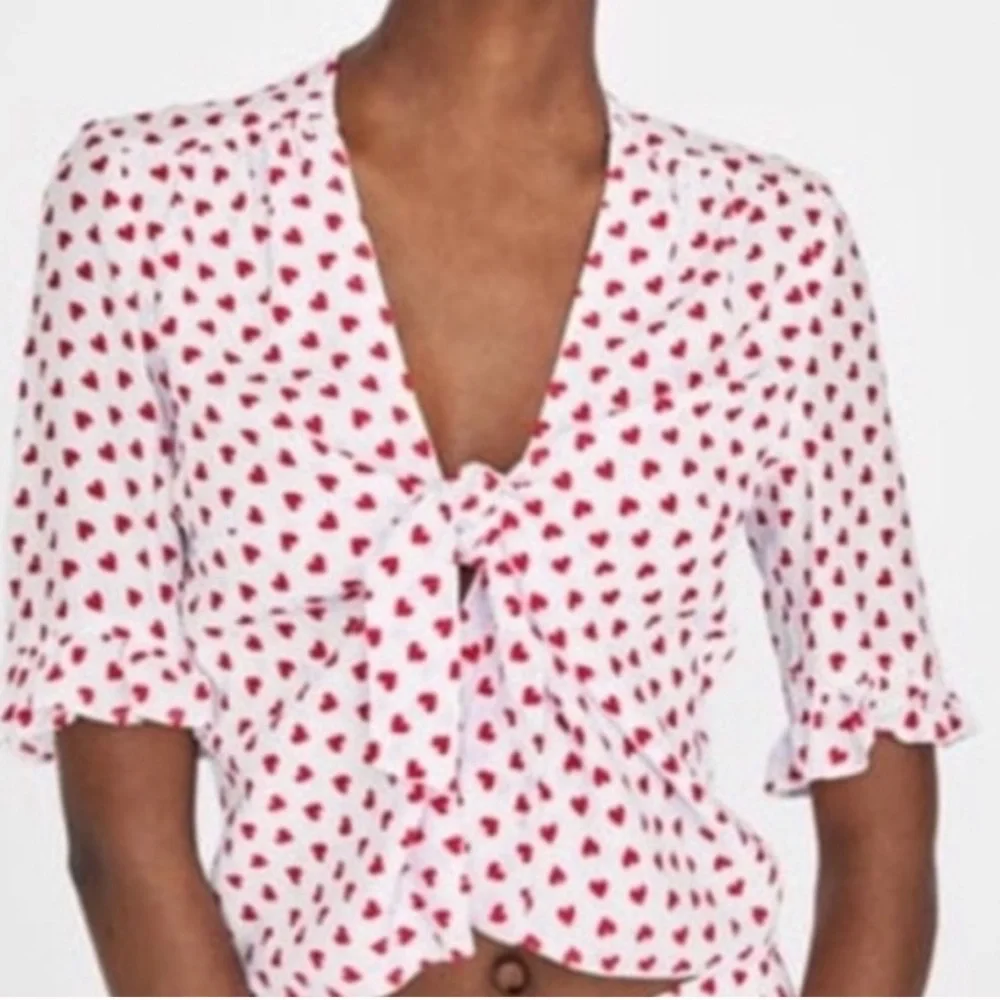 Zara heart print top - Picture 2 of 2